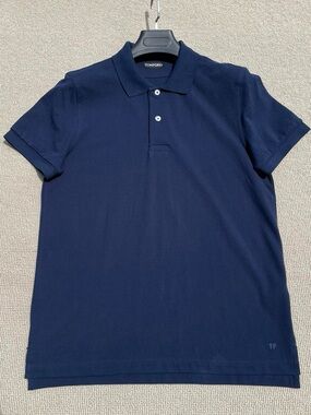 Tom Ford Deep Navy Short-Sleeve Polo